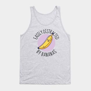 Easily Distracted By Bananas Funny Tank Top